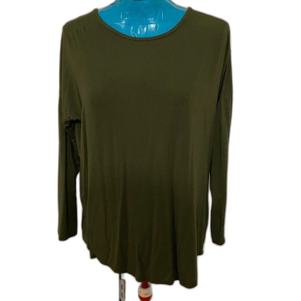 7th Ray Oversized Long Sleeve Draped Open Back Women Top Size M